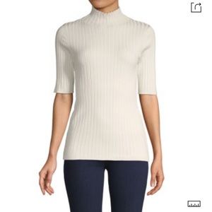 525 AMERICA
Ribbed Turtleneck Top In Chalk